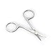 uxcell Stainless Steel Makeup Slim Curved Edge Eyebrow Hair Brow Scissor Cutter Trimmer