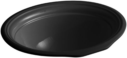 Kohler K-2336-7 Devonshire Undercounter Lavatory, Black Black On Sale