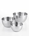 Martha Stewart Collection Stainless Steel Mixing Bowls, Set of 3