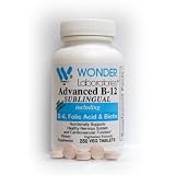Sublingual Vitamin B12 (1000 mcg), B6 (5mg), Folic Acid(400 mcg) & Biotin (25mcg) - 250 Sublingual Tablets - Formulated with methylcobalamin Vitamin B-12.