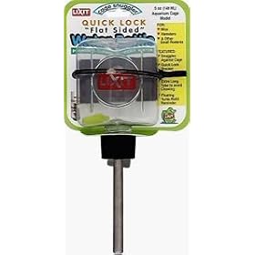 Lixit Flat Sided Quick Lock Water Bottle Aquarium Mount 5 oz by Lixit
