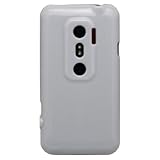 TPU-Cases High Gloss White Flexible TPU Skin Cover Phone Case for HTC Evo 3 ....