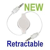 AUX Audio Cable 3.5MM White Jack For iPod/MP3/Zune/Car Audio