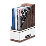 Magazine File, 4-1/4"x9-3/5"x12", 12/CT, Woodgrain/White