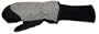 SnowStoppers STAY-ON Fleece Mittens (Small for ages 2-4, Gray)