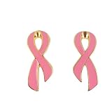 Pink Ribbon Earrings