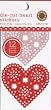 Martha Stewart Crafts - Valentine - Die Cut Vellum Stickers - Hearts