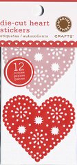 Martha Stewart Crafts - Valentine - Die Cut Vellum Stickers - Hearts