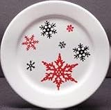 Festive Holiday Snowflakes on White Plates by Waechtersbach - Set of 4