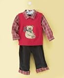 First Impressions Baby Boy Bear Sweater Vest Set