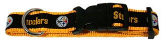 Pittsburgh Steelers Premium Football Dog Collar NFL Licensed - Size Small 10-14 Inches