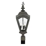 Quoizel AMA9340TB Amalfi 26 1/2-Inch Large Post Lantern with Terra Bronze Finish