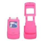 AT&T Cingular Motorola MOTORAZR Razr V3xx Premium Solid Pink Silicone Skin Case Cover