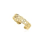 Women's Gold Weave Toe Ring in 14 karat yellow gold