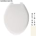 Church 380SLOW Bone elongated closed front slow-close lift-off plastic toilet seat wi...