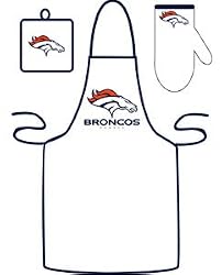 Denver Broncos Grilling Apron Set - Football Sports Merchandise