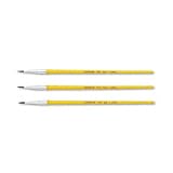 o Crayola o - Size 1 Round Camel Hair Blend Watercolor Brush, Plastic Handle, Three per Pack