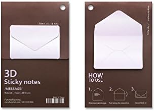 [FunnyFish] 3D Sticky Notes 20 Sheets Origami Paper Crane Plane Boat Message Envelope (Message)