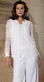 CROCHET TRIMMED SLEEVELESS SHELL