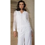 SOFT COTTON CROCHET CARDIGAN at Barrie Pace