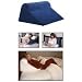 Memory Foam Wedge Pillow - Multifunctional (Blue/White) (11"H x 24"W x 21"D)