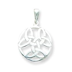 Sterling Silver Celtic Knot Pendant with 20 inch Sterling Silver Chain