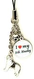 Siberian Husky Dog Cell Phone Charm
