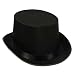 Black Satin Sleek Top Hat