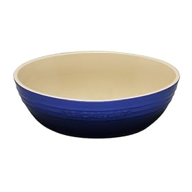 Le Creuset Stoneware Oval Serving Bowl, Graded Blue