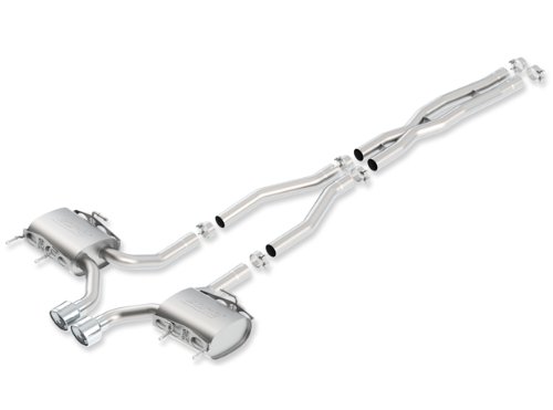 Borla 140433 Stainless Steel Cat-Back Exhaust System with X-Pipe for CTS-V Coupe 6.2L AT/MT RWD