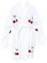 Aegean Cherries White Terrycloth Robe