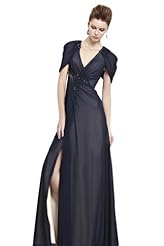 Beaded Crystals Lace Applique Feathers Crystal Chiffon/Taffeta/Tulle  Dress