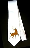 Party Decoration Necktie with walking, deer, antlers, buck, rack