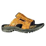 Dunham Mens Woven Foot Slide Tan Sandal by Dunham