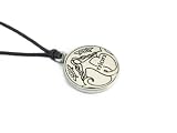 Nion, Celtic Astrology Two Sided Pewter Pendant on Cord Necklace