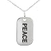 Sterling Silver PEACE ID Tag Pendant