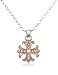Forzieri Chrome Gothic Tribal Rose Cross Sterling Silver Pendant Necklace