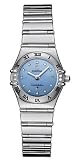 Omega Constellation Womens Small Blue Mother-of-Pearl Diamond Dial Stainless Steel Watch 1566.86
