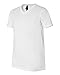 Canvas 3005 Unisex Jersey Short-Sleeve V-Neck T-Shirt, White, Medium