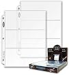 BCW Pro 3-Pocket Page Currency Page (100 Ct. Box) - Dollar Bill Storage - Collecting Supplies