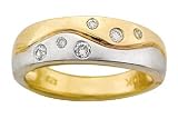 10K Gold 2 Tone 0.15 Carat. Diamond Band