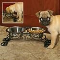 Elevated Scrollwork Double Diner & Bowls : Size 3 QUART - 21 INCH