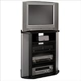 37 Flat Panel Corner TV Base - Black