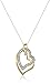 Amazon Collection 10k Yellow Gold Diamond Heart Pendant Necklace (1/4cttw, I-J Color, I2-I3 Clarity), 18