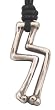Dark "S" Pewter Pendant Necklace