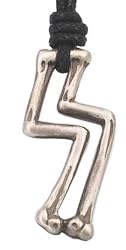 Dark "S" Pewter Pendant Necklace