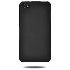 Amzer Rubberized Snap On Crystal Hard Case For iPhone 4 / 4S - Black