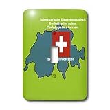 777images Flags and Maps - Map and Flag of Switzerland with Swiss Confederation printed in English, German, French and Italian - Light Switch Covers - single toggle switch