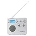 Tivoli Audio SongBook AM / FM Alarm Clock Travel Radio, Silver