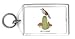 Keychain with cactus, wren, bird